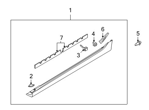2011 Mazda 6 Exterior Trim - Pillars Diagram