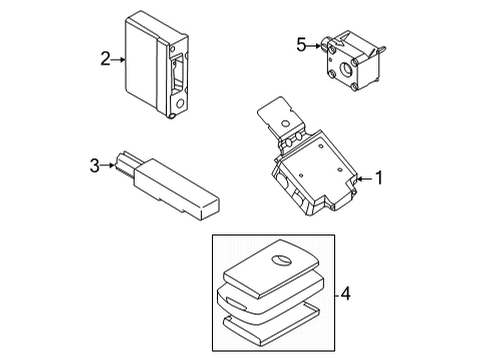 2023 Mazda MX-30 EV Keyless Entry Components Diagram
