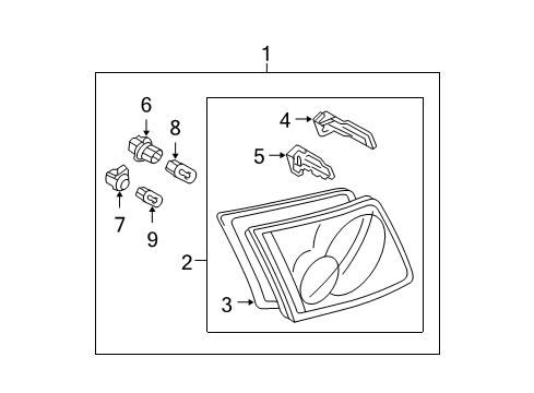 2004 Mazda 6 Combination Lamps Diagram 3