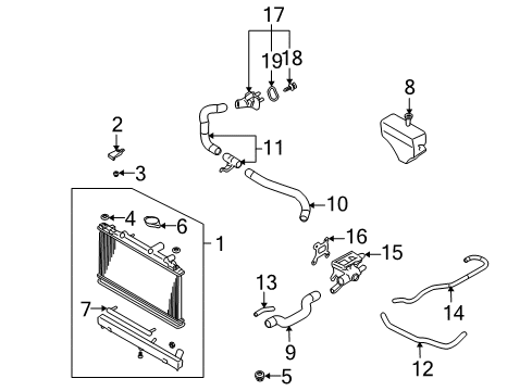2007 Mazda 6 Radiator Cap Diagram for L3R1-15-205