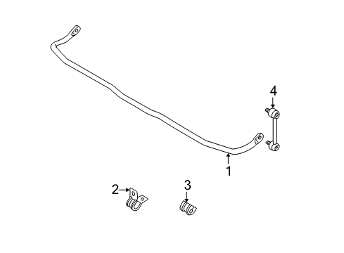 2007 Mazda 3 Stabilizer Bar & Components Diagram 4