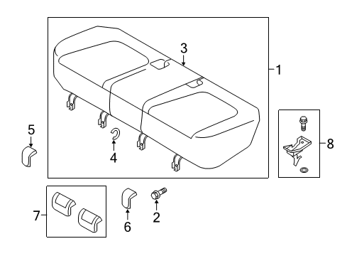2014 Mazda CX-5 Second Row Seats Diagram 6
