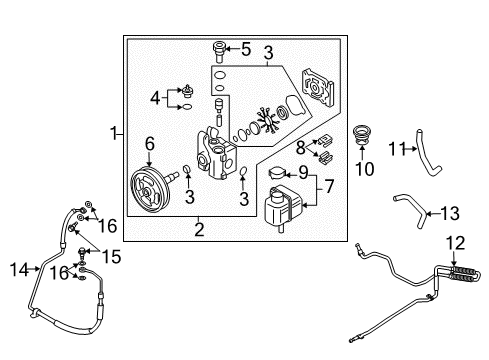 2006 Mazda 6 P/S Pump & Hoses Diagram 3