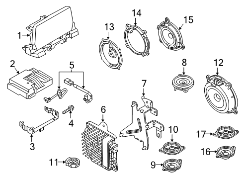 2017 Mazda 6 Panel Screw Diagram for 9YA5-50-501