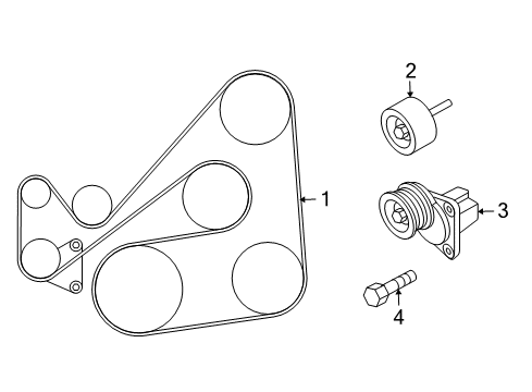2005 Mazda 6 Belts & Pulleys - Belts Diagram 2