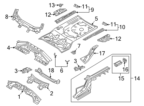 2020 Mazda 3 Rear Floor & Rails Diagram 2
