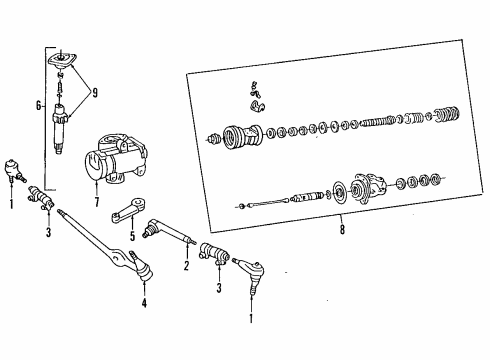1994 Mazda B3000 Steering Gear & Linkage Diagram 5