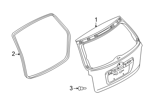 2008 Mazda CX-9 Gate & Hardware Diagram