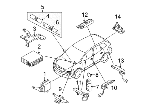 2011 Mazda CX-9 Transmitter Diagram for EHY5-67-5RYA