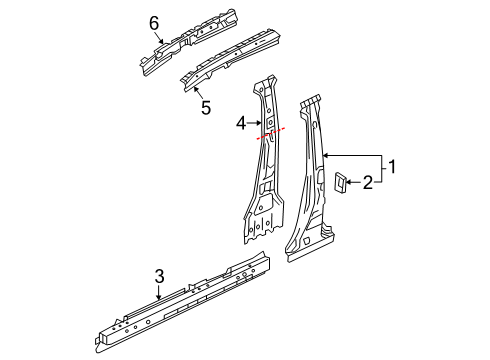 2024 Mazda CX-90 Center Pillar & Rocker