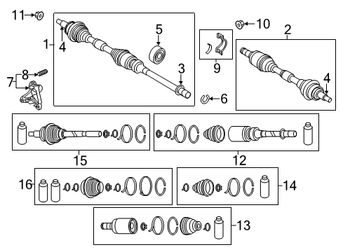 2013 Mazda CX-5 Drive Axles - Front Diagram