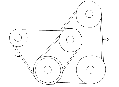 2000 Mazda Protege Belts & Pulleys - Belts Diagram 2