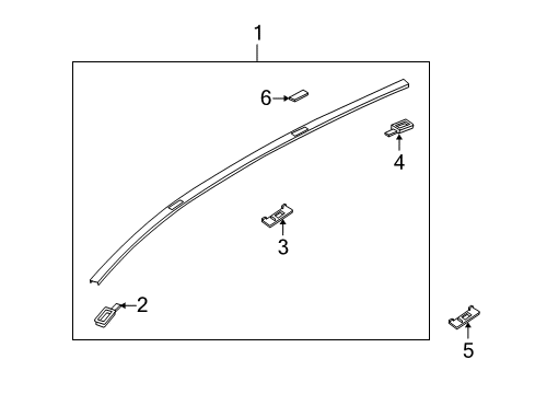 2008 Mazda CX-7 Exterior Trim - Roof Diagram 2