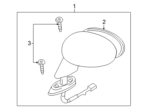 2014 Mazda MX-5 Miata Outside Mirrors Diagram