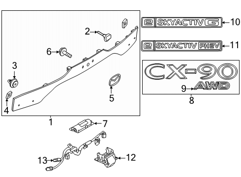 2024 Mazda CX-90 Exterior Trim - Lift Gate