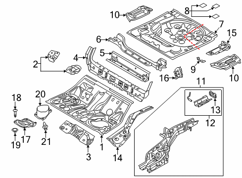 2017 Mazda 3 Rear Floor & Rails Diagram 2