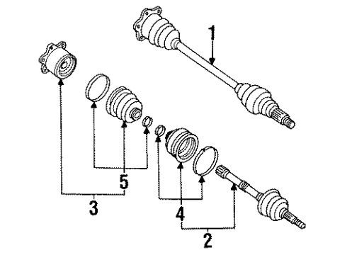 1994 Mazda 929 Drive Shaft - Rear Diagram