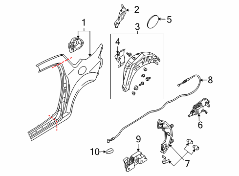 2006 Mazda RX-8 Release Cable Diagram for FE01-56-880