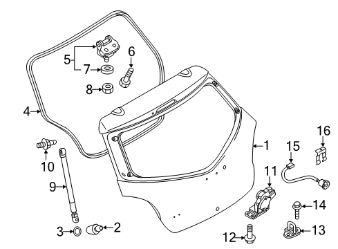 2011 Mazda 2 Lift Gate Diagram