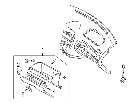 2003 Mazda Protege5 Glove Box