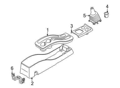 2003 Mazda Tribute Center Console Diagram 2