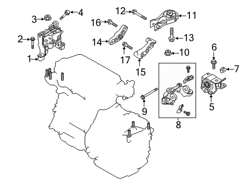 2025 Mazda CX-5 Engine & Trans Mounting Diagram 2
