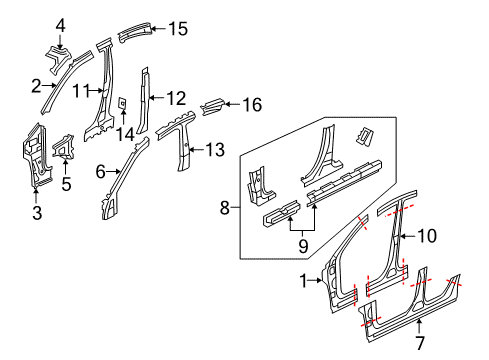 2004 Mazda 3 Rocker Panel Diagram 2