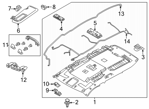 2025 Mazda CX-70 Interior Trim - Roof Diagram 2