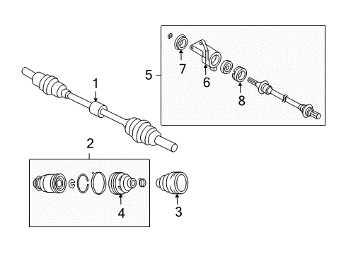 2006 Mazda 5 Drive Axles - Front Diagram