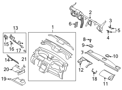 2007 Mazda CX-7 Instrument Panel Diagram