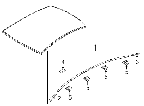 2017 Mazda 6 Exterior Trim - Roof Diagram 2