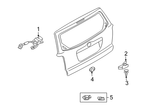 2009 Mazda Tribute Back Glass Diagram 3