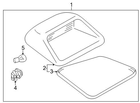 2000 Mazda Protege High Mount Lamps Diagram