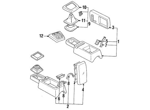 1991 Mazda RX-7 Center Console