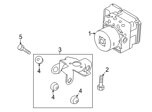 2012 Mazda 5 ABS Components Diagram