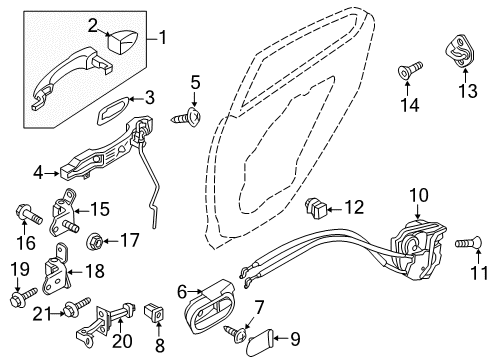 2011 Mazda 2 Rear Door Diagram