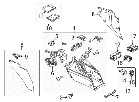2016 Mazda 3 Front Console Diagram 2