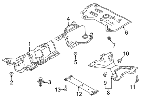 2021 Mazda CX-30 Heat Shields Diagram 2