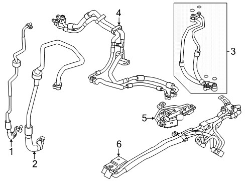 2025 Mazda CX-70 Pipe, Rear Cooler Diagram for KMV6-61-83X