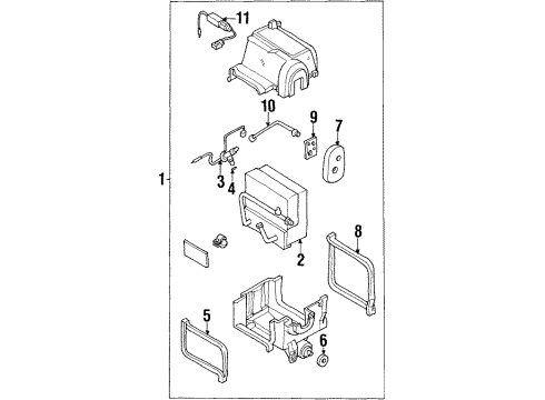 1997 Mazda Protege A/C Evaporator Components