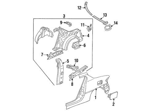 1994 Mazda MX-3 Fuel Door