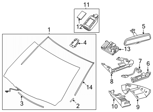 2025 Mazda CX-70 Moldings - Windshield