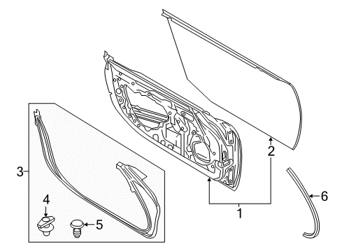 2024 Mazda MX-5 Miata Door & Components Diagram