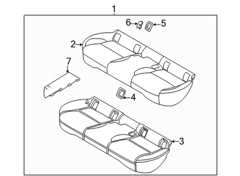 2024 Mazda CX-30 Rear Seat Components Diagram 3