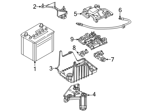2024 Mazda CX-90 Tray, Battery Diagram for K626-56-040A