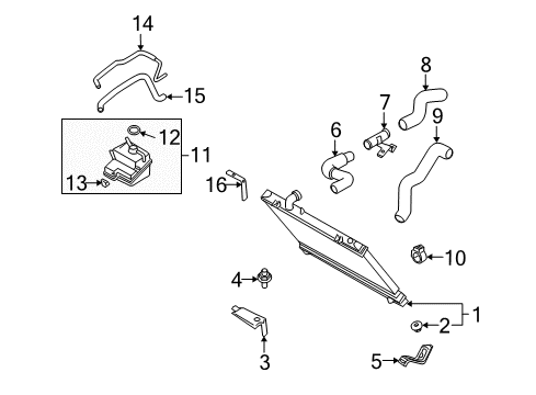2004 Mazda RX-8 Expansion Tank Diagram for N3H1-15-351H