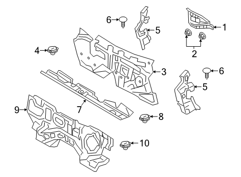 2025 Mazda 3 Heat & Sound Insulators Diagram 2