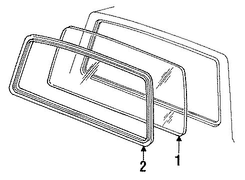 1994 Mazda B2300 Back Glass Diagram 3