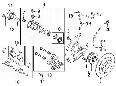 2018 Mazda CX-9 Rear Brakes Diagram 2