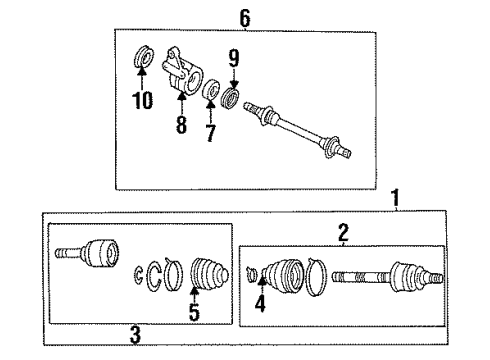 1993 Mazda 626 Drive Axles - Front Diagram 2